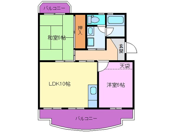 コーポラス大川の物件間取画像